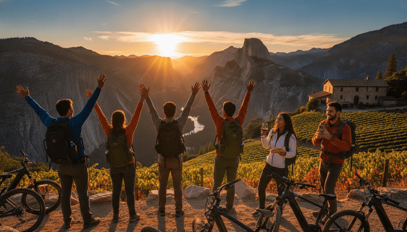 Self-Launched Hike & E-Bike: Yosemite and California's Wine Country