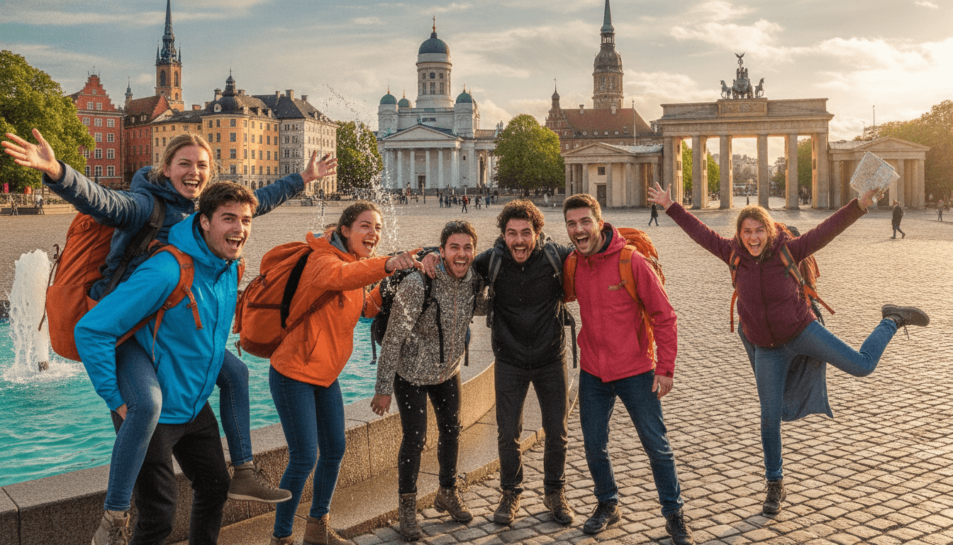 Stockholm, Helsinki, Tallinn, Riga, Vilnius, Warsaw, Berlin
