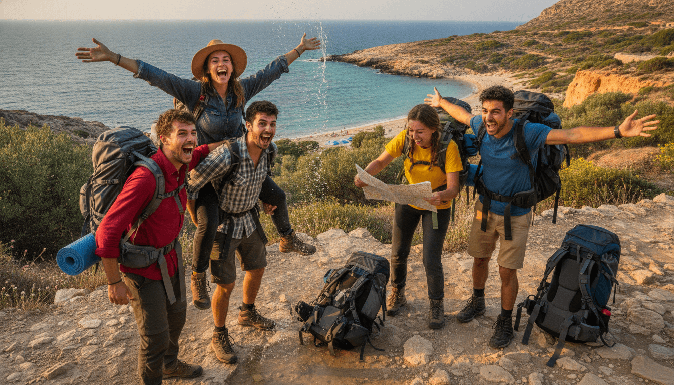 Self-Launched Walking in Crete