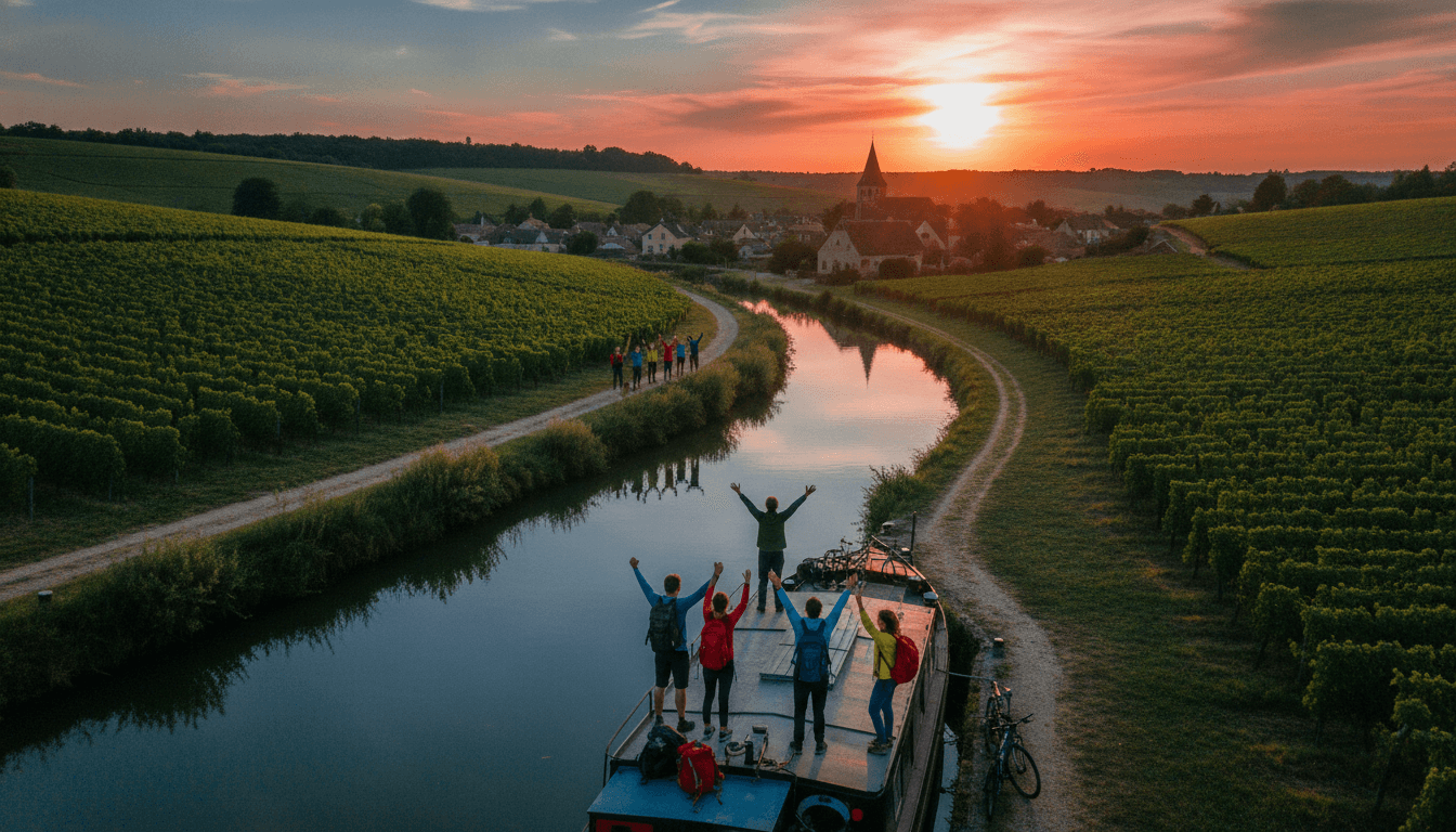 Self-Launched Burgundy Barge & Bike Adventure