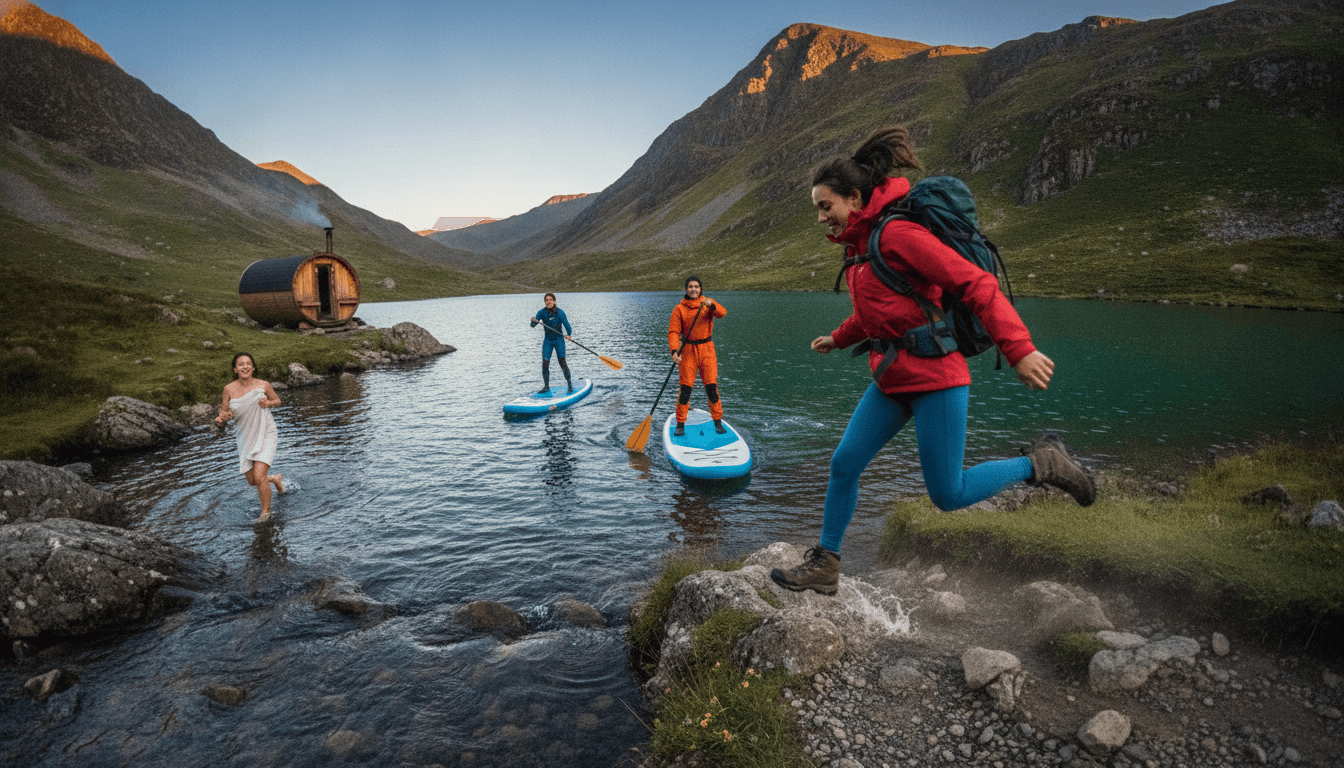 Self-Launched Hike, SUP & Sauna in Snowdonia