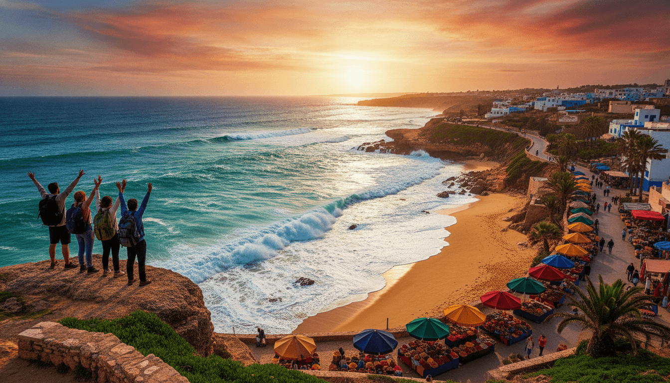 Coastal Morocco: Waves & Market Stalls — Self-Launched